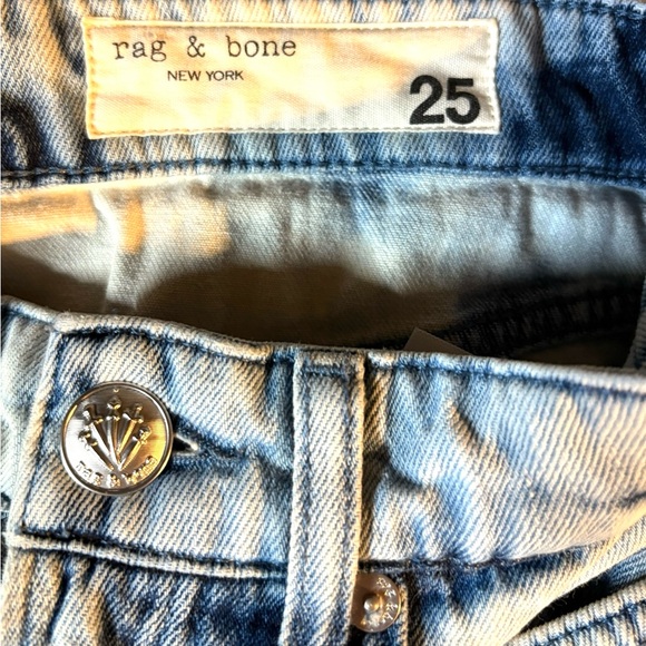 Rag & Bone Logan Wide Leg in Tie Dye Indigo Water Colour in Sz 25 - Picture 3 of 8